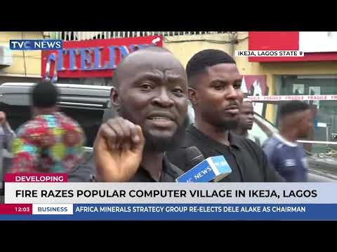 Fire Razes Popular Computer Village In Ikeja, Lagos