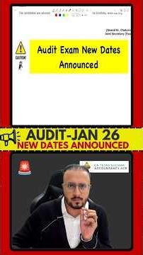 🚨BREAKING NEWS!! New AUDIT Exam Dates Announced ‼️