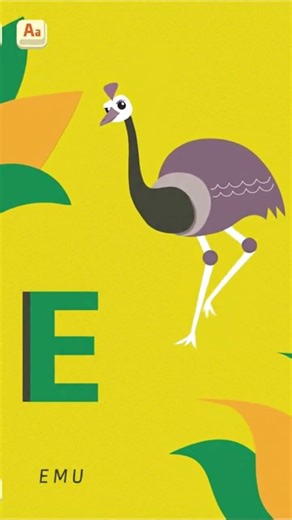 Mini U Zoo Alphabet (AI): E is for Emu
