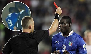 Balotelli sees red and fights WALL after sending off in Prague