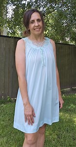 M Miss Elaine Vintage Nightgown Light Blue 80s Classic - Etsy