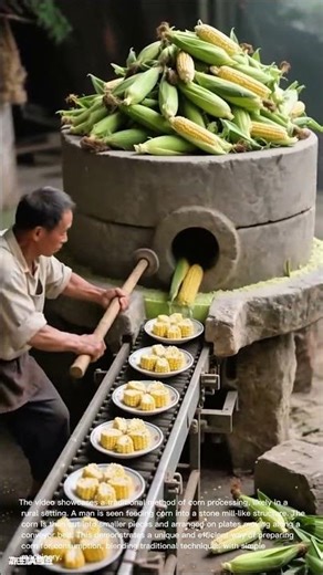 Traditional Corn Processing: From Field to Plate with Ingenious Machine