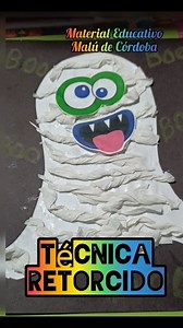 Haciendo fantasmitas con Técnica de retorcido de papel. #ActividadLúdica #CoordinaciónMotriz #manualidadescreativas #halloween2025 | Material Educativo Malú de Córdoba