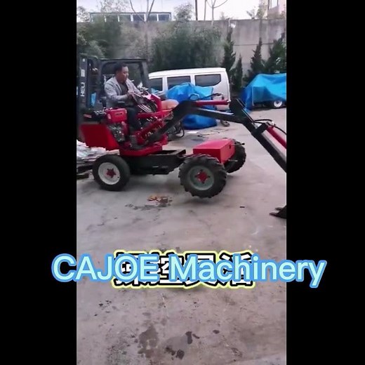 Mini 4 Wheel Self-driven 360 degree Swing Towable Backhoe For Ditching