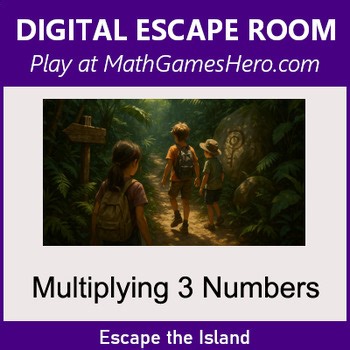 Multiplying 3 Numbers | Digital Math Escape Room Game