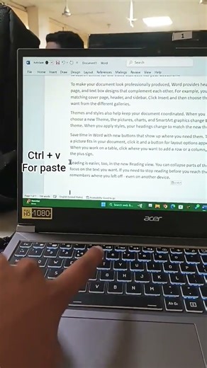 How to cut copy paste use in ms word#short video #bca students #anime #music