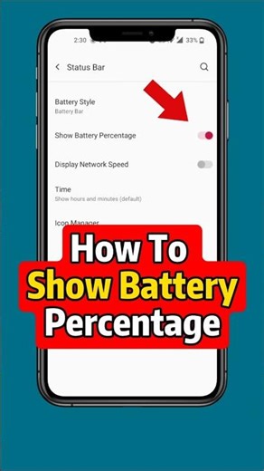 How to Show Battery Percentage on Android