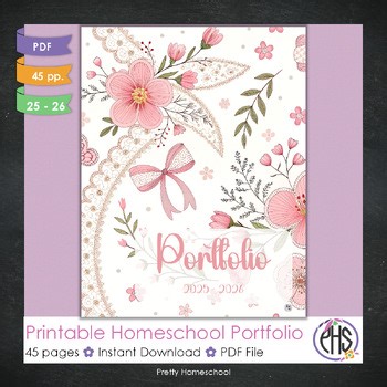 Printable Homeschool Portfolio 2025–2026 / End-of-the-Year Homeschool Report