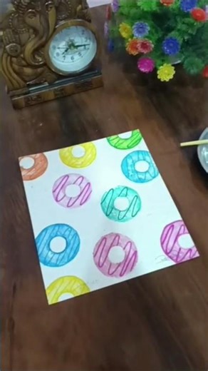 Draw a donuts by watercolor#art