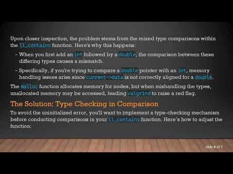 Resolving valgrind Uninitialized Errors in C Linked Lists: A Guide to Proper Type Handling
