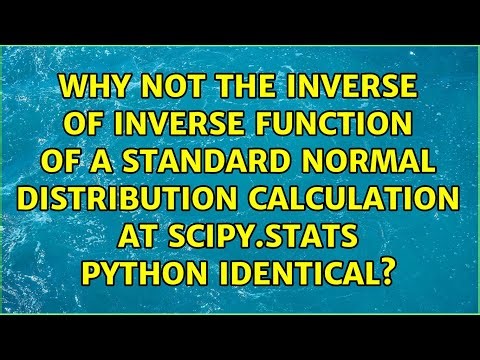 Why not the inverse of inverse function of a standard normal distribution calculation at...