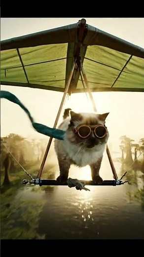 Epic Flying Cats Across Canyons, Forests & Oceans