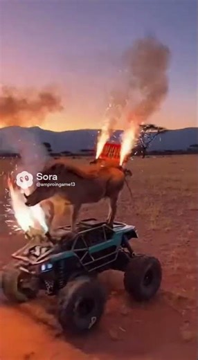 Firework Pig vs Lions! 🧨🦁 #Vs