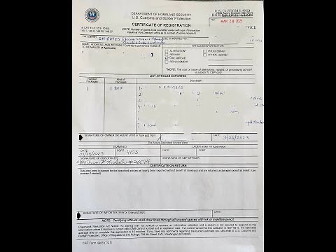 Gold Jewelry Registration when traveling out of USA | CBP Form 4455 | Customs Jewelry declaration.