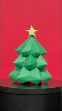 How to Make an Origami Christmas Tree | Easy Paper Christmas Craft #origami #diycraft