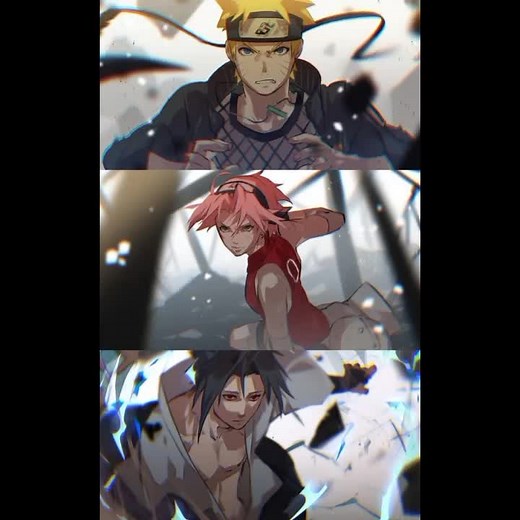 Animated Naruto Characters in Action-Packed Scenes