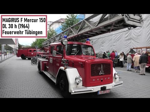 Magirus-Deutz Oldtimer Feuerwehr Tübingen DL 30 h TS F Mercur 150 Drehleiter von 1964