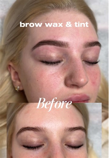 brow wax & tint #eyebrows #wax #esthetician #minnesota