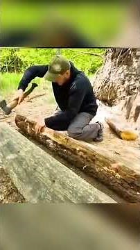 Man Builds a Hidden Jungle House From Fallen Trees | Primitive Survival Shelter
