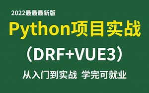 2022Python项目实战教程DRF VUE前后端分离实战开发