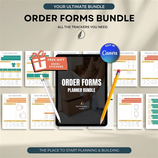 Lot de bons de commande, Bons de commande modifiables, Bons de commande de t-shirts, Bons de commande numériques, Bons de commande imprimables, Bons de commande personnalisés, Bons de commande de tasse - Etsy France