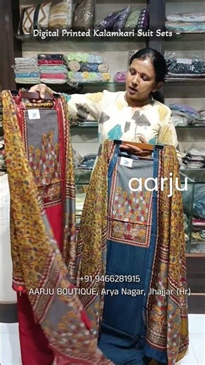 ✨ Premium Digital Printed Kalamkari Work Suit Sets from our aarju's Summer Sorted Collection ✨