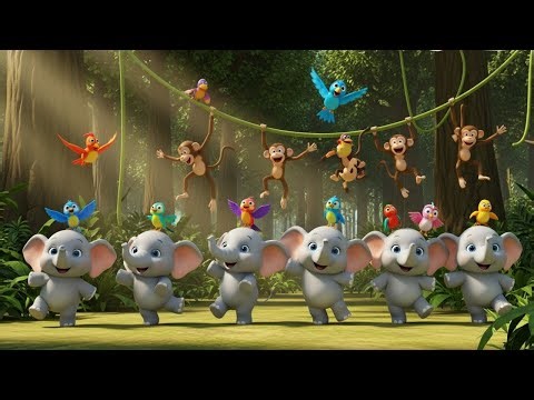 Elephant Dance Rhyme for Kids | Fun Animal Song and Jungle Dance