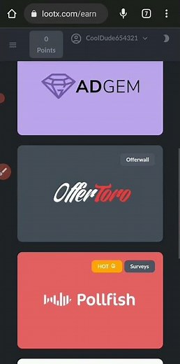 free points in lootx.com! and use referral code to help me out! https://lootx.com/?r=5742599