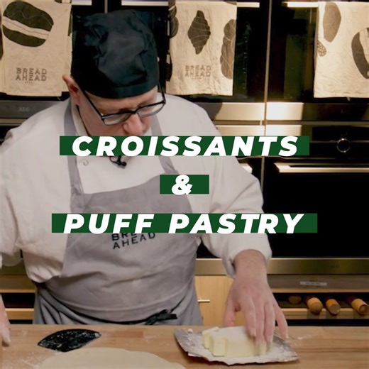 MASTER FRENCH PASTRY TECHNIQUES FROM HOME 👩‍🍳 Master the art of French pastry with our in-depth video masterclass where you’ll learn the secrets to creating the perfect flaky croissant and versatile puff pastry – essential skills for any baker. | Bread Ahead Bakery & School