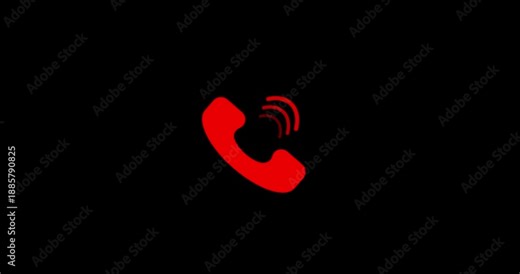 Incoming call alert screen animation with answer and decline buttons