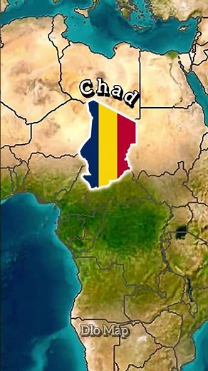 Flag Map of Chad