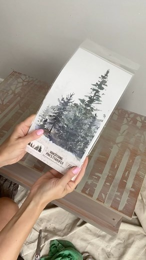 14K views · 175 reactions | Blanket box with a woodsy feel. Washed in paint, added stencil and transfer! This small box had a whole new look added with a little paint! #paint #transfer #design #home #makeover | The Top Drawer RVA | Facebook