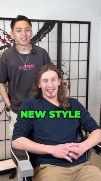 Slick Back TransformationMy boy looking clean! He got some wavy hair so we did a messier slick back