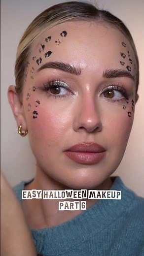Easy leopard Halloween makeup! #makeup #halloweencostume #halloweenmakeup