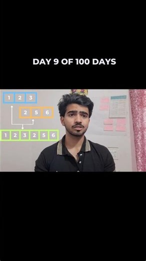 Day 9/100 — Merge Two Sorted Arrays 💻