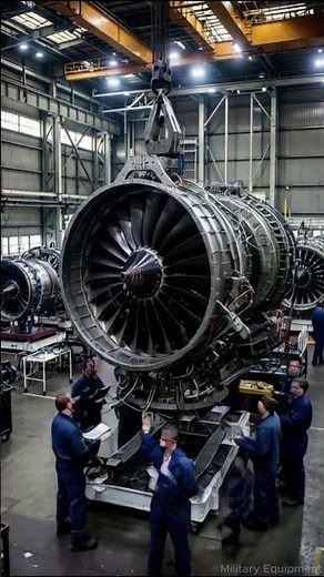 Inside the factory workers are building the Boeing 787 together!