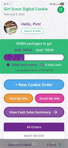 Support Pim's Cookie Goal for Girl Scout Camp!