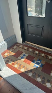 17K views · 1.2K reactions | Sometimes the most beautiful design elements are the ones you don’t expect. Hidden under a layer of carpet, these original tiles were uncovered and lovingly restored, revealing the artistry that makes historic homes so special. It’s in details like these that the past speaks to the present. #Restoration #Renovation #InteriorDesign #Design #BrownstoneBoys #HistoricHome #OldHouse | Brownstone Boys | Facebook