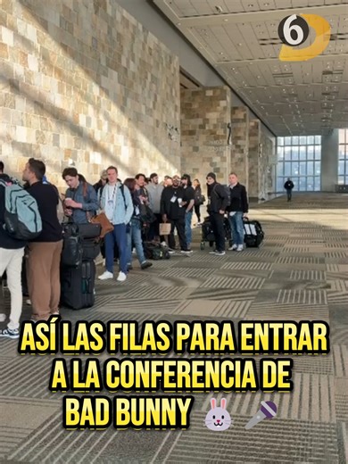 Filas en la conferencia de prensa de Bad Bunny