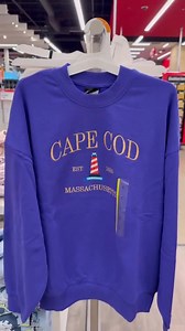 Brand New Cape Cod Grafik Sweartshirt-Lila Übergroßen Gold Gestickten Druck - Etsy.de