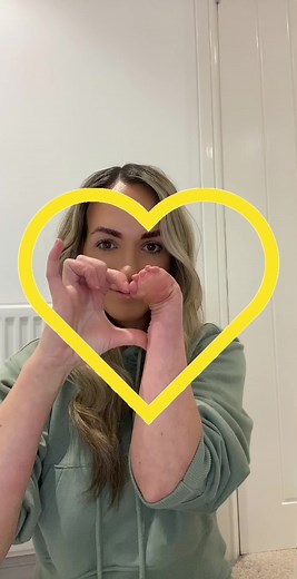 Making a kind of wonky love heart with ma baby hand though ❤️ #heartchallenge