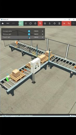 Factory IO Virtual simulation with PLC programming #tutorial #factoryio #shorts