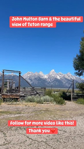 1.8K views · 23 reactions | Grand Teton trip July 8, 2025: John Multon Barn and Teton Range. Grand Teton is the tallest mountain in the Teton range. #grandtetonnationalpark #johnmultonbarn #Wyoming #jacksonwyoming #grandteton #2025travel | Arlene LR Ramirez | Facebook