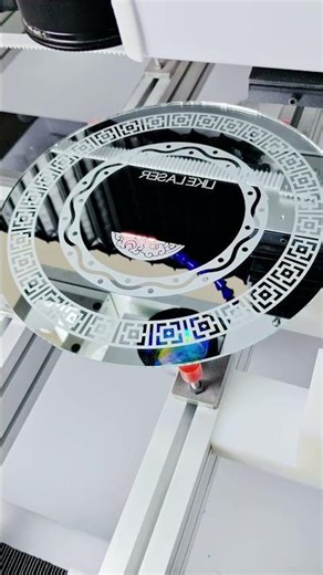 Watch This Laser Machine Transform an Ordinary Mirror into Art #laser #laserengraving