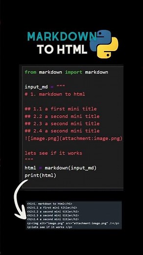 Convert Markdown to HTML in Python !