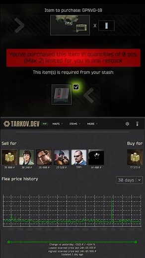 How To Get → QUAD NODS Night Vision for 70k ₽ #escapefromtarkov #eftpvp #gaming