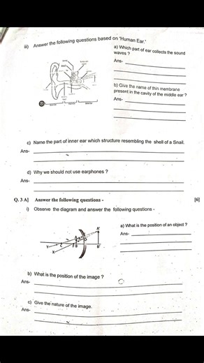 std.9 th - Science 1 (second unit test -marks 20)