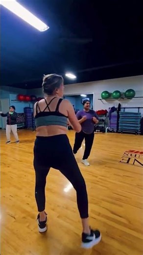 live zumba class, but give it a kickboxing twist 🥊