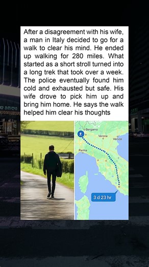 "Clearing His Mind, One Step at a Time: The Man Who Walked 280 Miles"