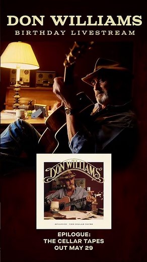 Happy Birthday, Don Williams! Check out the livestream of hits on his YouTube channel! #donwilliams